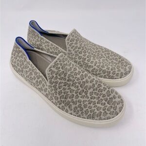 Rothy’s The Original Slip On Leopard Print Sneaker in Pebble Spot